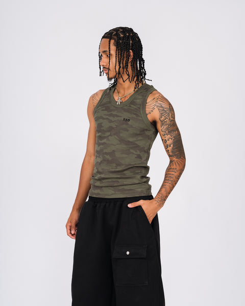 RIB TANK TOP CAMOU