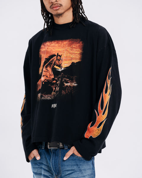 HORSE CROP L/S