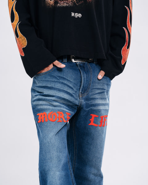 MORE LIFE FLARED PANTS DARK