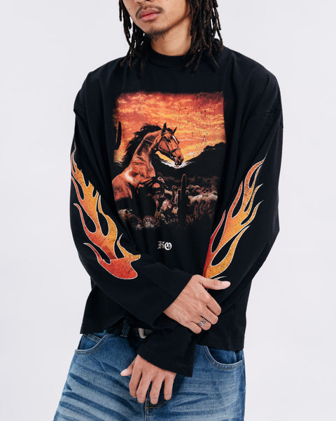 HORSE CROP L/S