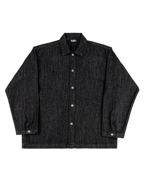 RAW DENIM L/S SHIRT BLACK