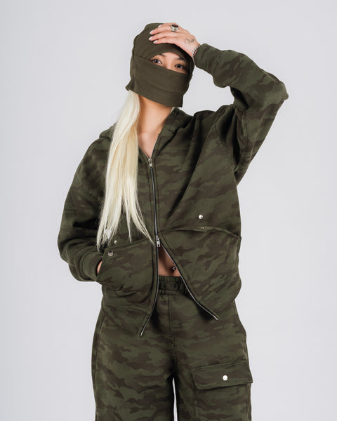 BALACLAVA BEANIE IN OLIVE