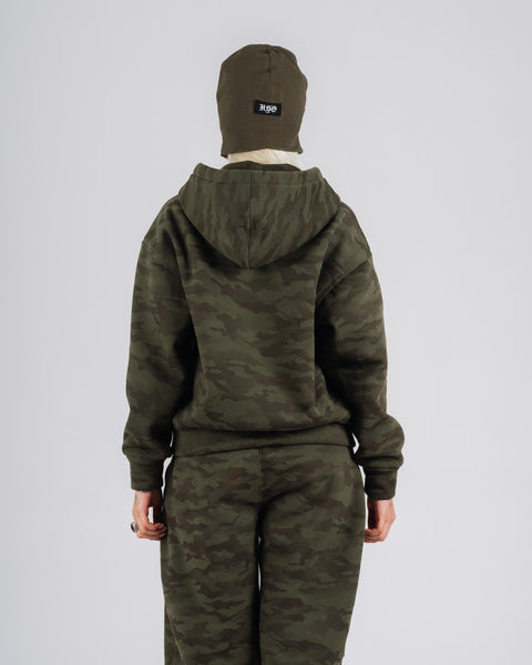 BALACLAVA BEANIE IN OLIVE