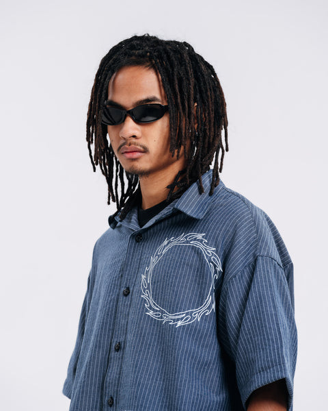 PINSTRIPE BUTTON DOWN SHIRT