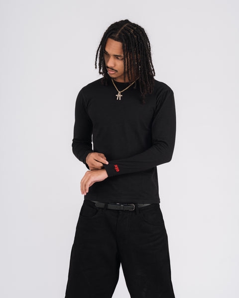 FITTED LONGSLEEVE - BLACK