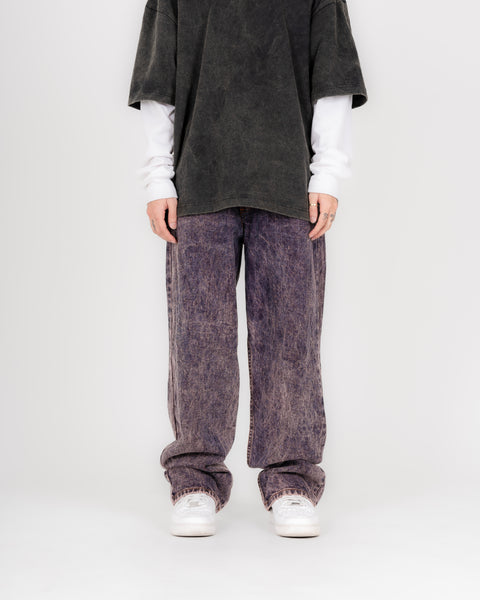 BAGGY JEANS IN ACID PLUM