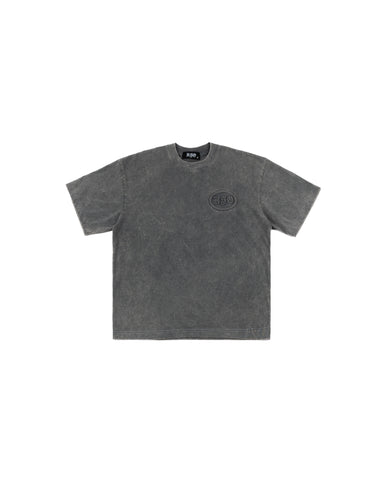 EMBOSSED BOX TEE IN WASHED GRAY