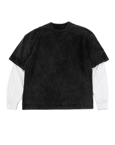 L/S BOX TEE IN WASHED BLACK