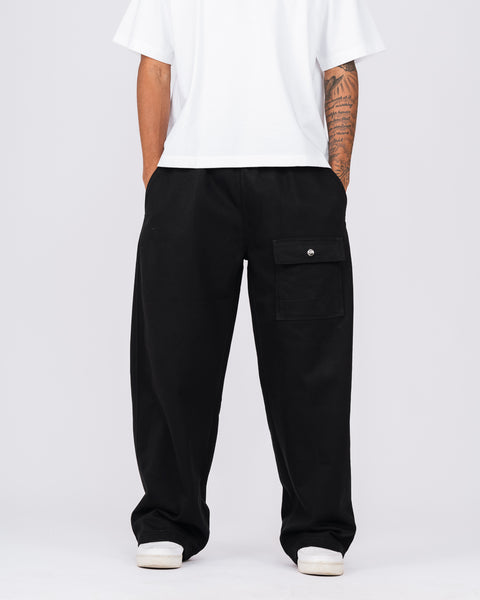WIDE LEG SWEATPANTS BLACK
