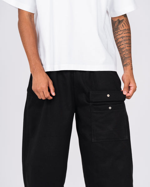 WIDE LEG SWEATPANTS BLACK