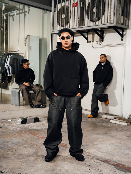 DENIM CARPENTER PANTS BLACK