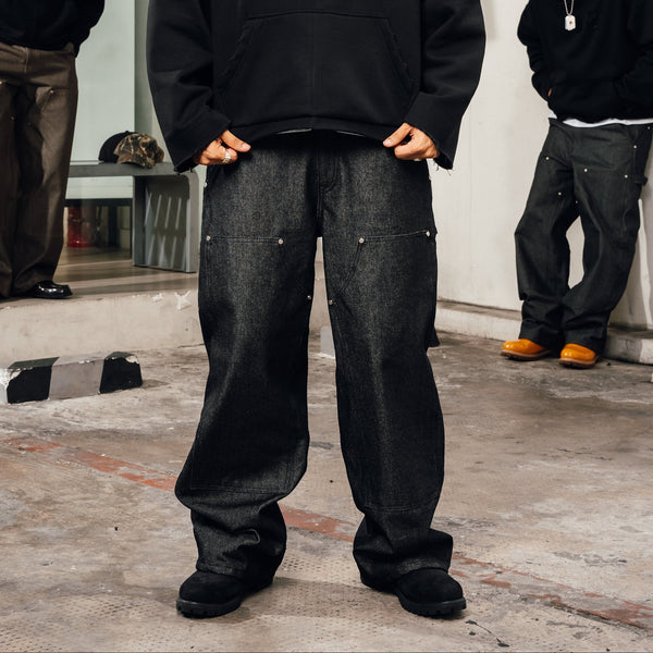 DENIM CARPENTER PANTS BLACK