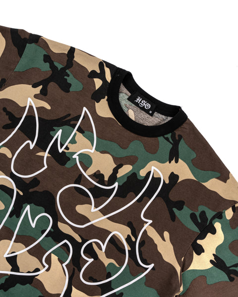 CAMOU TORN TEE