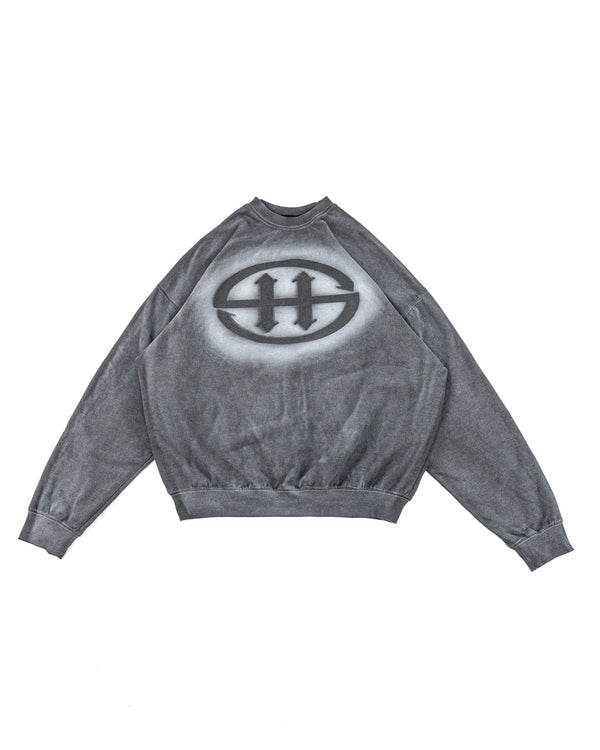 LOGO WASHED SWEATSHIRT - GRAY