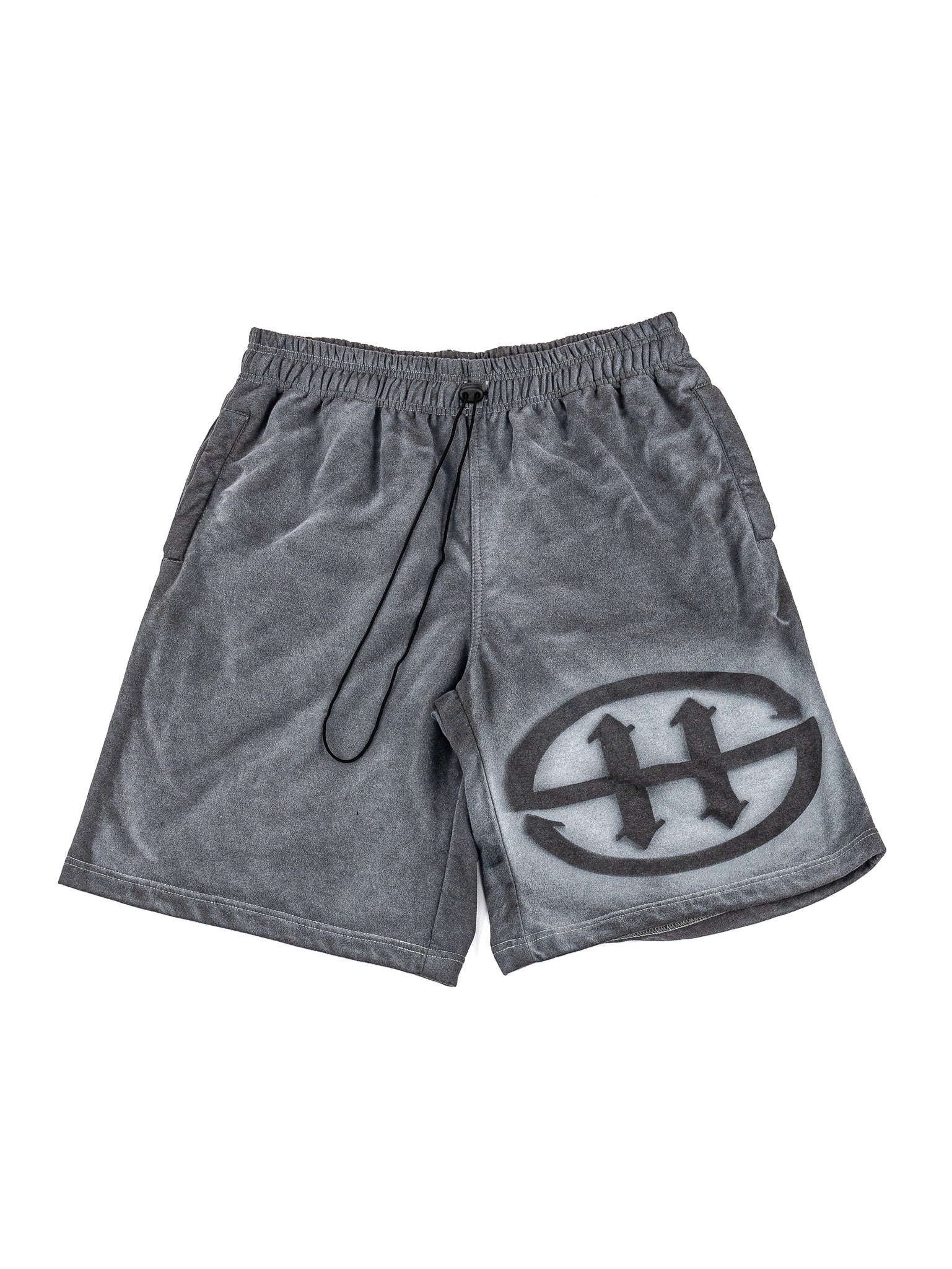LOGO WASHED SWEATSHORT - GRAY