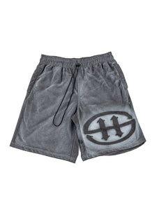 LOGO WASHED SWEATSHORT - GRAY