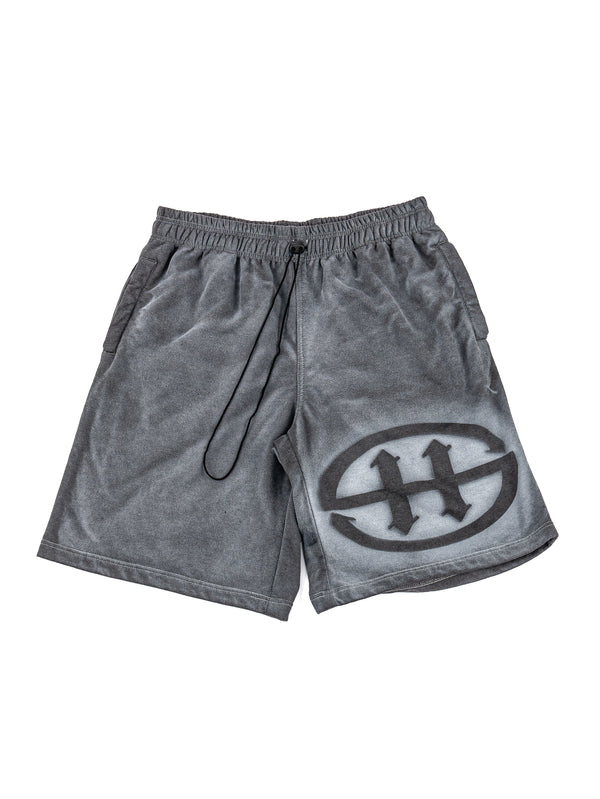 LOGO WASHED SWEATSHORT - GRAY