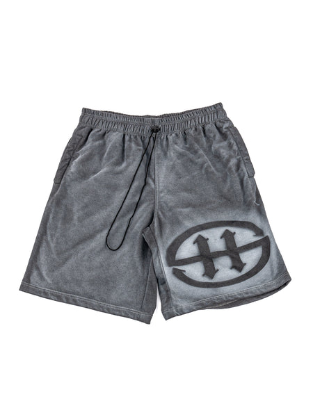 LOGO WASHED SWEATSHORT - GRAY