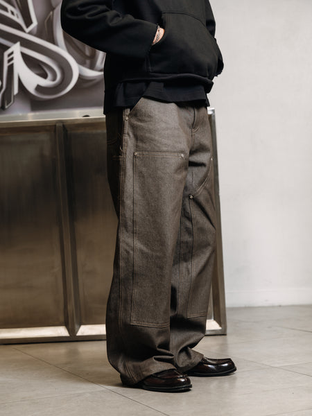 DENIM CARPENTER PANTS DARK SAND