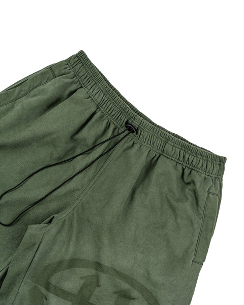 LOGO WASHED SWEATSHORT - MOSS
