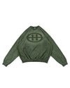 LOGO WASHED SWEATSHIRT - MOSS