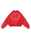 LOGO WASHED SWEATSHIRT - RED