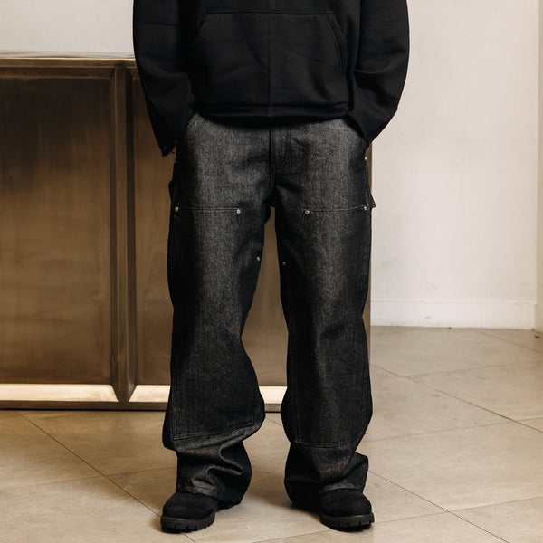 DENIM CARPENTER PANTS BLACK