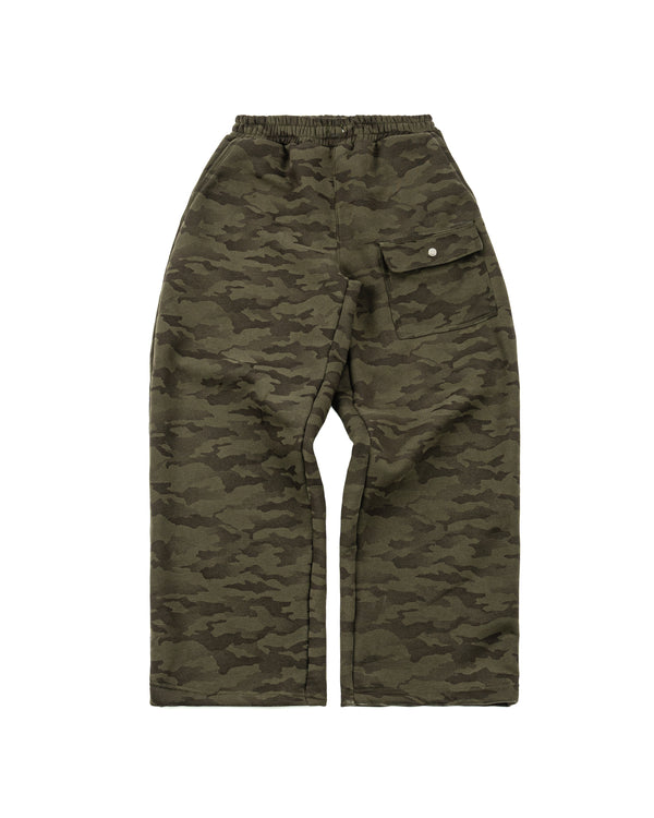 WIDE LEG SWEATPANTS IN CAMOU