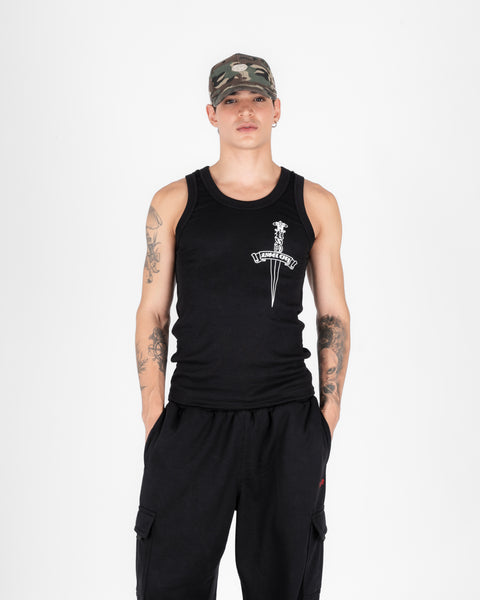 DAGGER TANK TOP BLACK