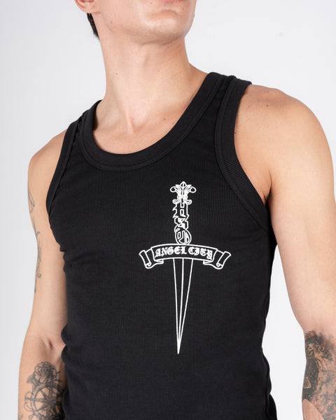 DAGGER TANK TOP BLACK