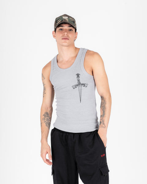 DAGGER TANK TOP GRAY