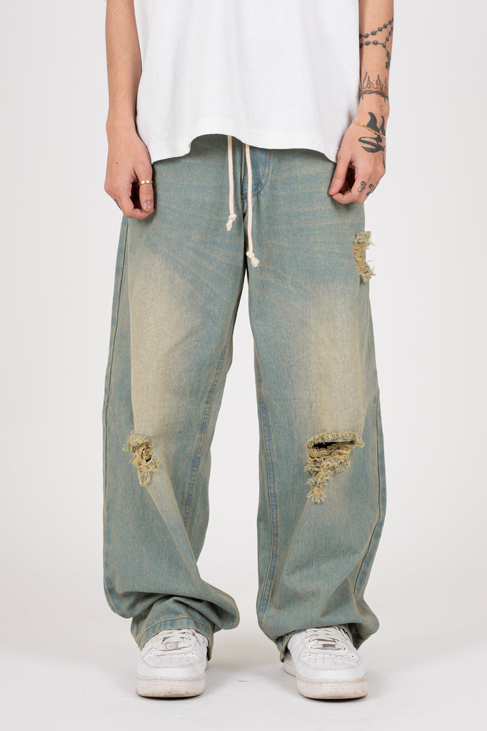 RIPPED BAGGY JEANS IN LIGHT – HSO