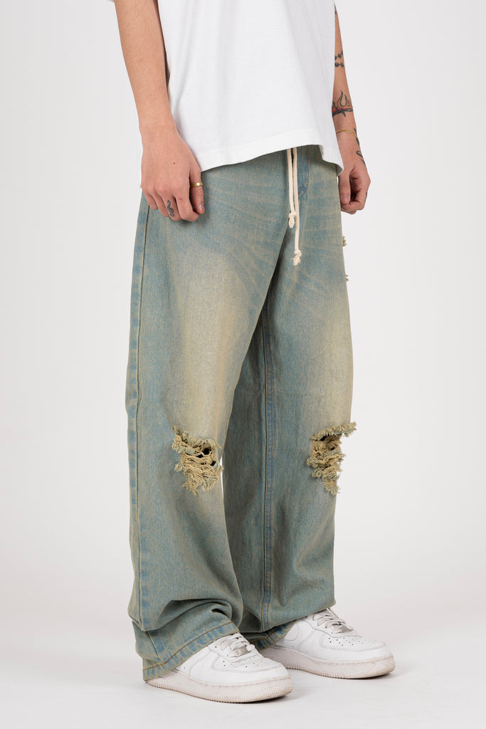 RIPPED BAGGY JEANS IN LIGHT – HSO