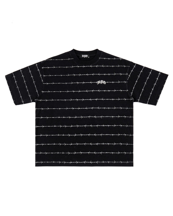BARB ARCH LOGO HEAVY BOX TEE BLACK