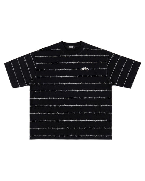 BARB ARCH LOGO HEAVY BOX TEE BLACK