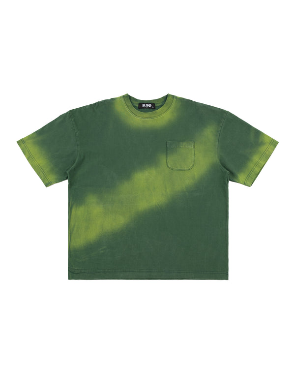 FADED POCKET BOX TEE MOSS GREEN