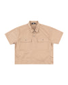 TWILL WORK POLO IN KHAKI