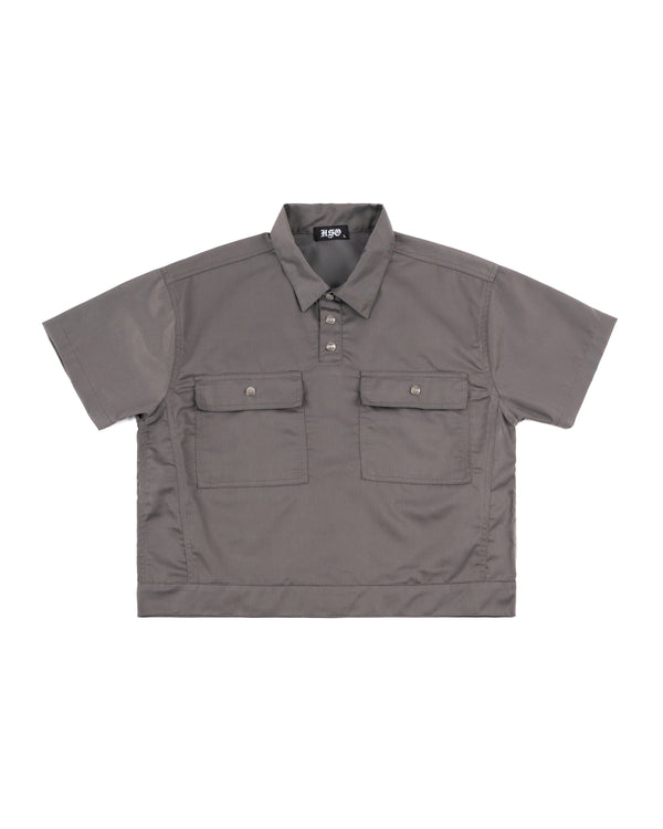 TWILL WORK POLO IN DARK GRAY