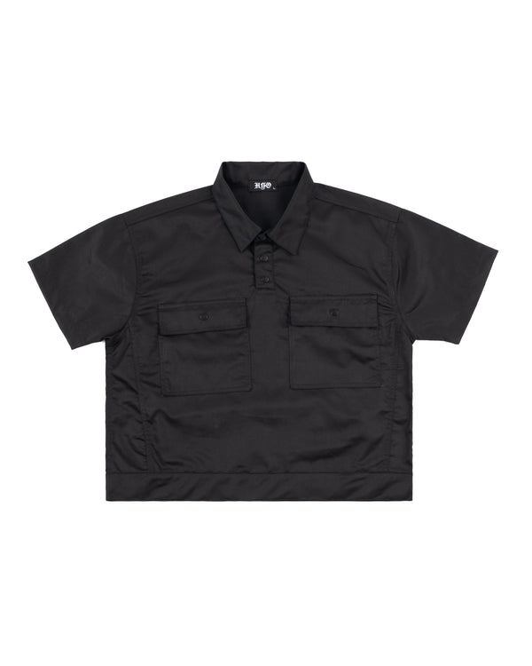 TWILL WORK POLO IN BLACK