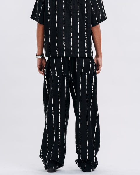 PRINTED LOUNGE PANTS BLACK