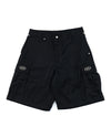 EMBLEM CARGO SHORTS BLACK
