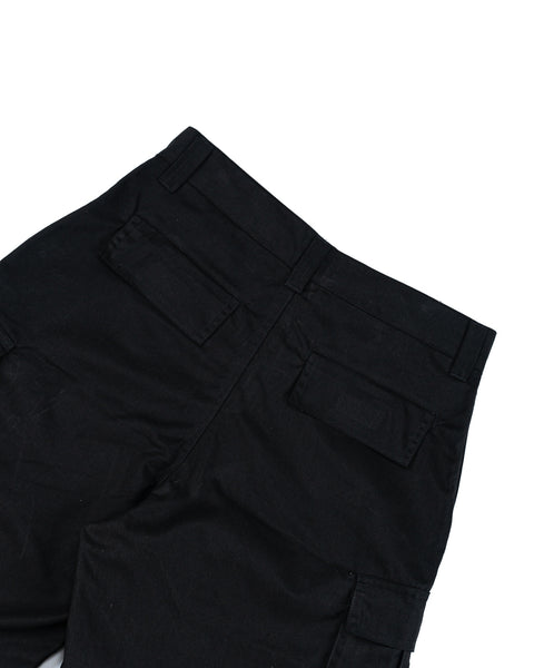 EMBLEM CARGO SHORTS BLACK