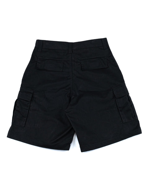 EMBLEM CARGO SHORTS BLACK
