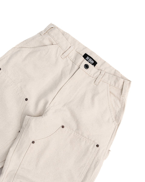 WIDE DOUBLE KNEE PANTS IN BEIGE