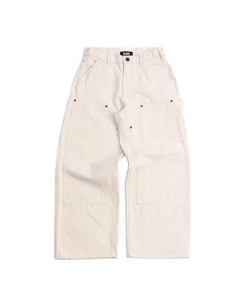 WIDE DOUBLE KNEE PANTS IN BEIGE