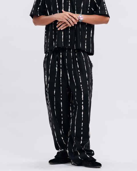 PRINTED LOUNGE PANTS BLACK