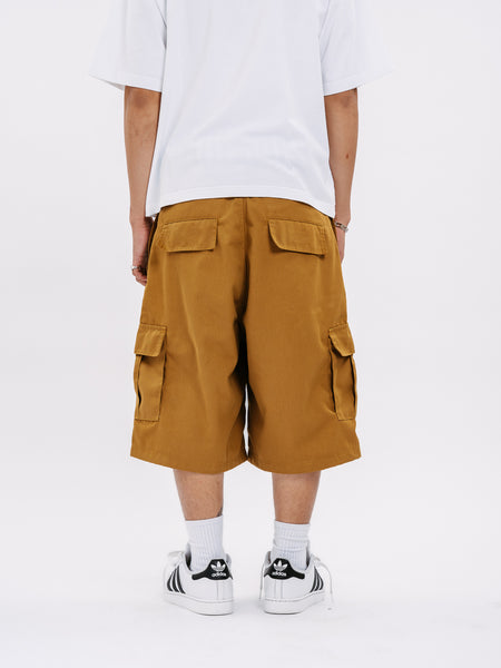EMBLEM CARGO SHORTS DARK KHAKI