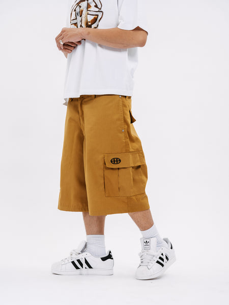 EMBLEM CARGO SHORTS DARK KHAKI