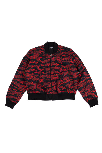 TIGER CAMOU REVERSIBLE BOMBER JACKET