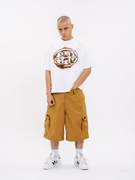 EMBLEM CARGO SHORTS DARK KHAKI